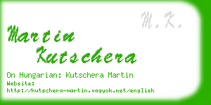 martin kutschera business card
